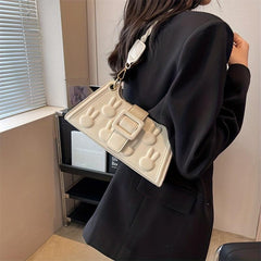 Rabbit Shoulder Bag Braided Strap PU Leather Magnet Crossbody Bag