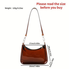 Clear PVC Underarm Bag Jelly Shoulder Bag Waterproof Purse