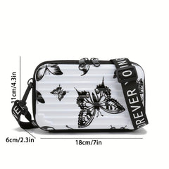 Mini Butterfly Cow Leopard Pattern Bag Small Shoulder Box Bag Women's Handbag