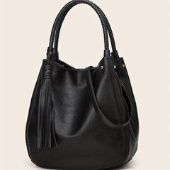 Tassel Top Handle Satchel Large Capacity Tote Bag