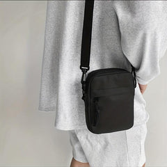 Solid Square Bag Casual Canvas Crossbody Bag All Match Shoulder Bag
