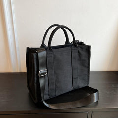 Solid Tote Bag Large Capacity Crossbody Bag Reusable Shopping Bag