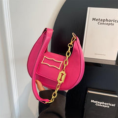Crescent Shoulder Bag PU Casual Handbag Hobo Purse