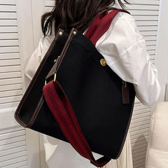 Vintage Tote Bag Crossbody Handbag Turn Lock Large Capacity