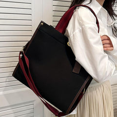 Vintage Tote Bag Crossbody Handbag Turn Lock Large Capacity