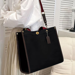 Vintage Tote Bag Crossbody Handbag Turn Lock Large Capacity