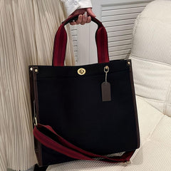Vintage Tote Bag Crossbody Handbag Turn Lock Large Capacity
