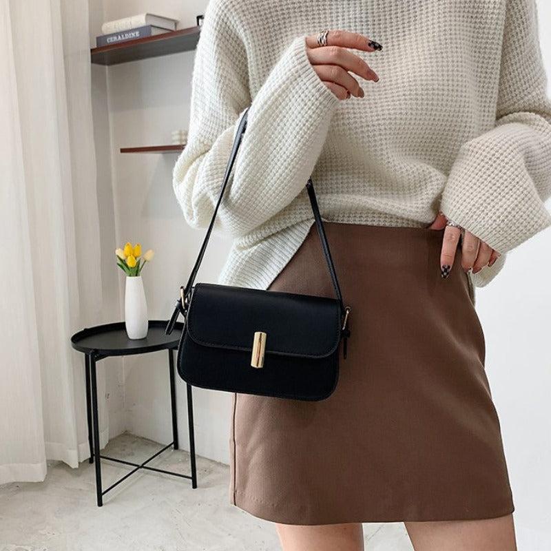 Stylish Solid Square Shoulder Bag
