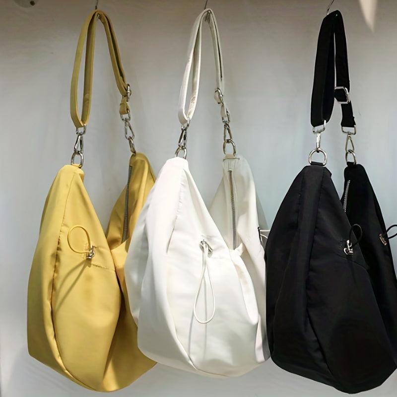 Large Capacity Crossbody Bag Drawstring Hobo Shoulder Bag
