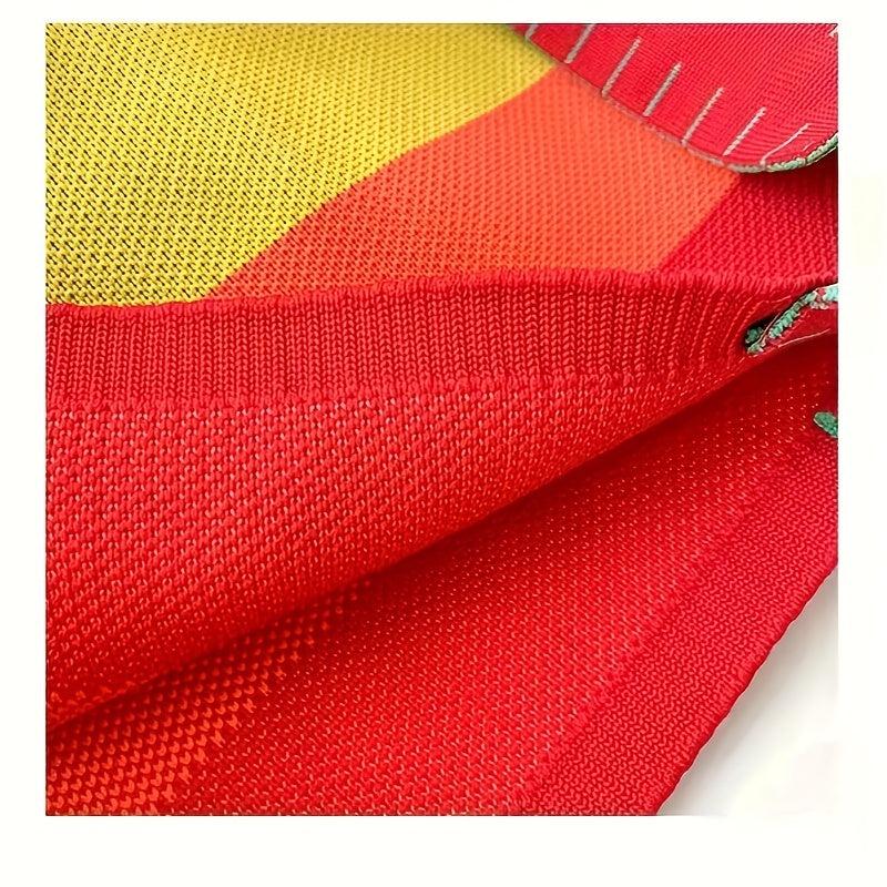 Striped Pattern Shoulder Bag Colorblock Tote Shopping HandBag