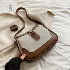 Vintage Crescent Shoulder Bag Retro PU Underarm Bag