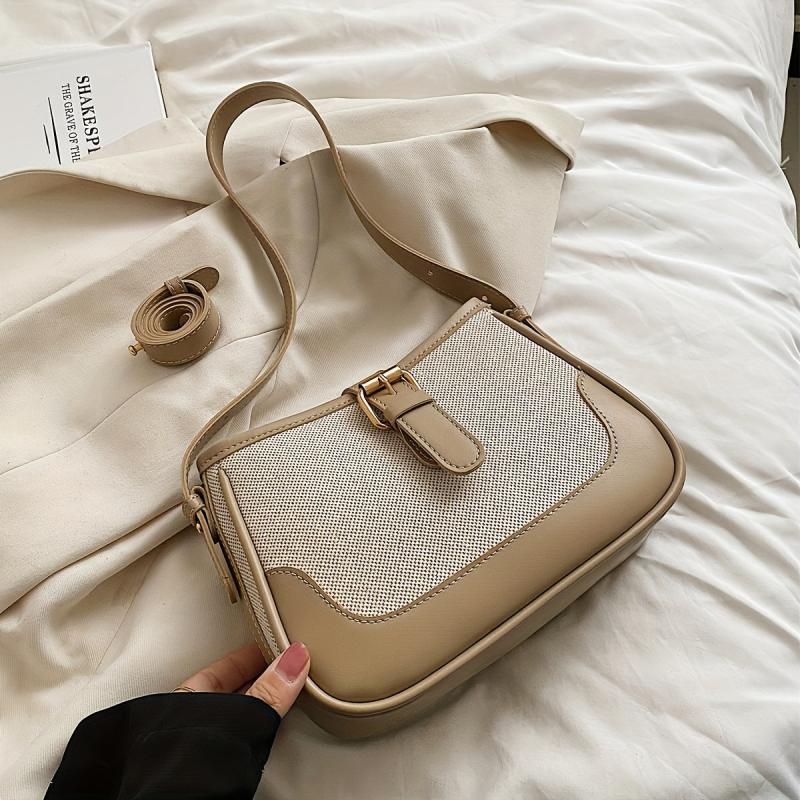 Vintage Crescent Shoulder Bag Retro PU Underarm Bag