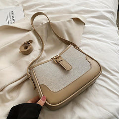 Vintage Crescent Shoulder Bag Retro PU Underarm Bag