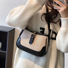 Vintage Crescent Shoulder Bag Retro PU Underarm Bag