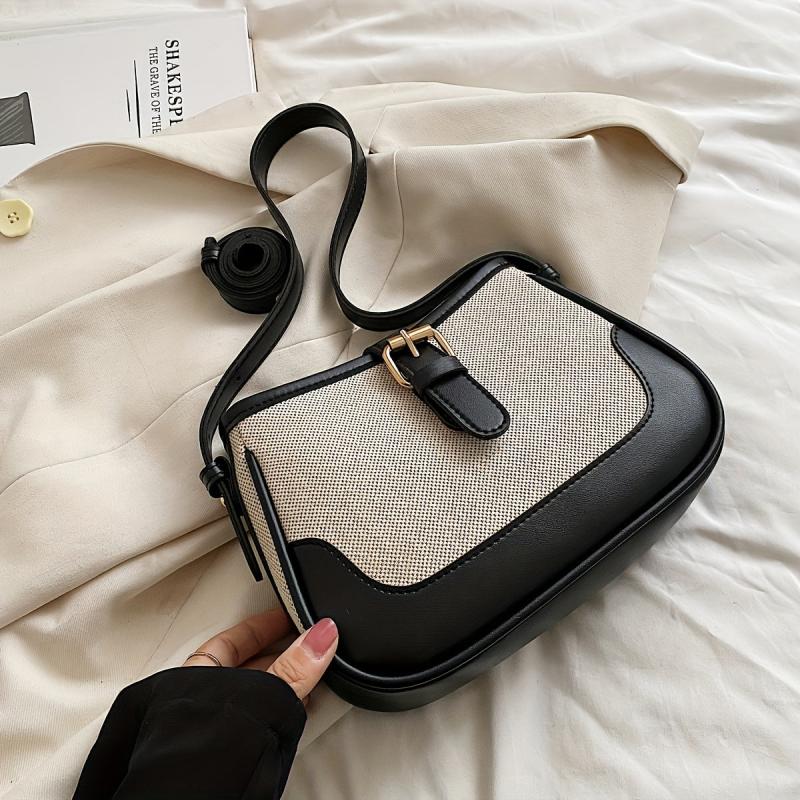 Vintage Crescent Shoulder Bag Retro PU Underarm Bag