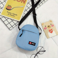 Solid Casual Zipper Shoulder Bag All Match Crossbody Purse