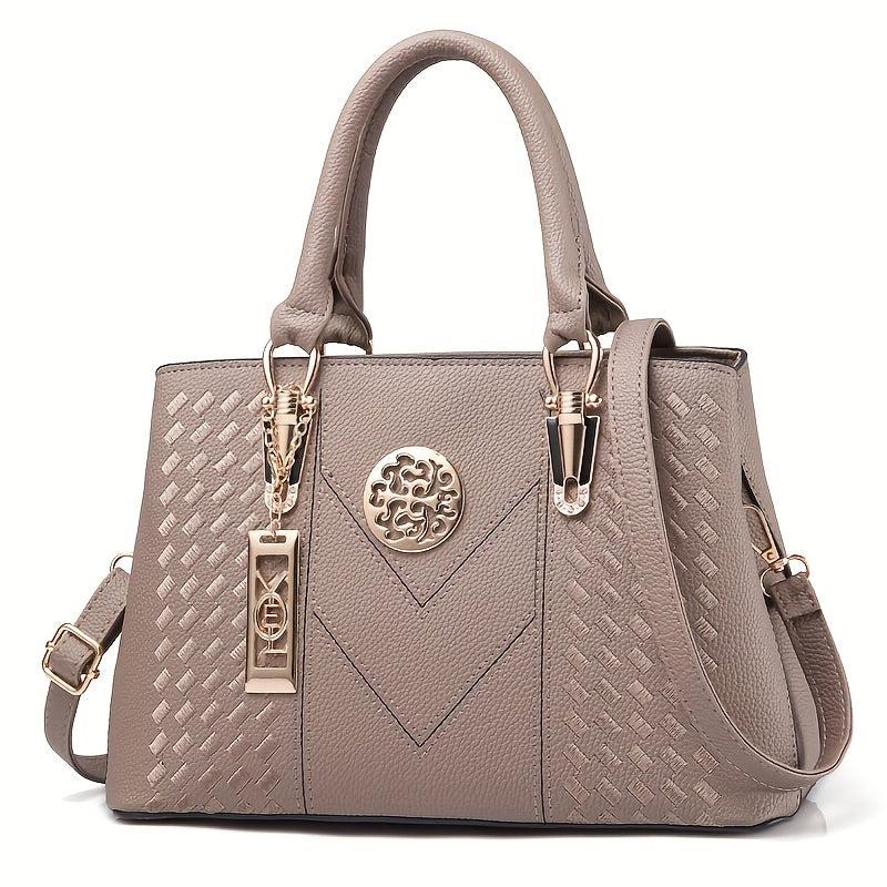 Embroidery Detail Tote Bag Women's Satchel Purse Crossbody