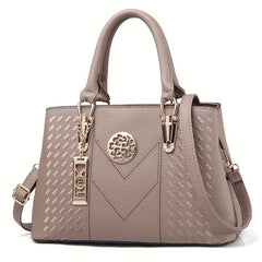 Embroidery Detail Tote Bag Women's Satchel Purse Crossbody