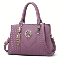 Embroidery Detail Tote Bag Women's Satchel Purse Crossbody