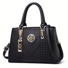 Embroidery Detail Tote Bag Women's Satchel Purse Crossbody