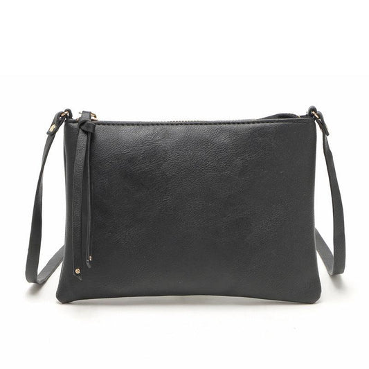 Solid Square Crossbody Bag with Detachable Strap