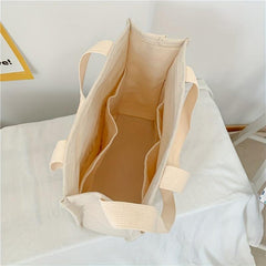 Vintage Canvas Crossbody Bag Large Capacity Tote Bag Casual Handbag