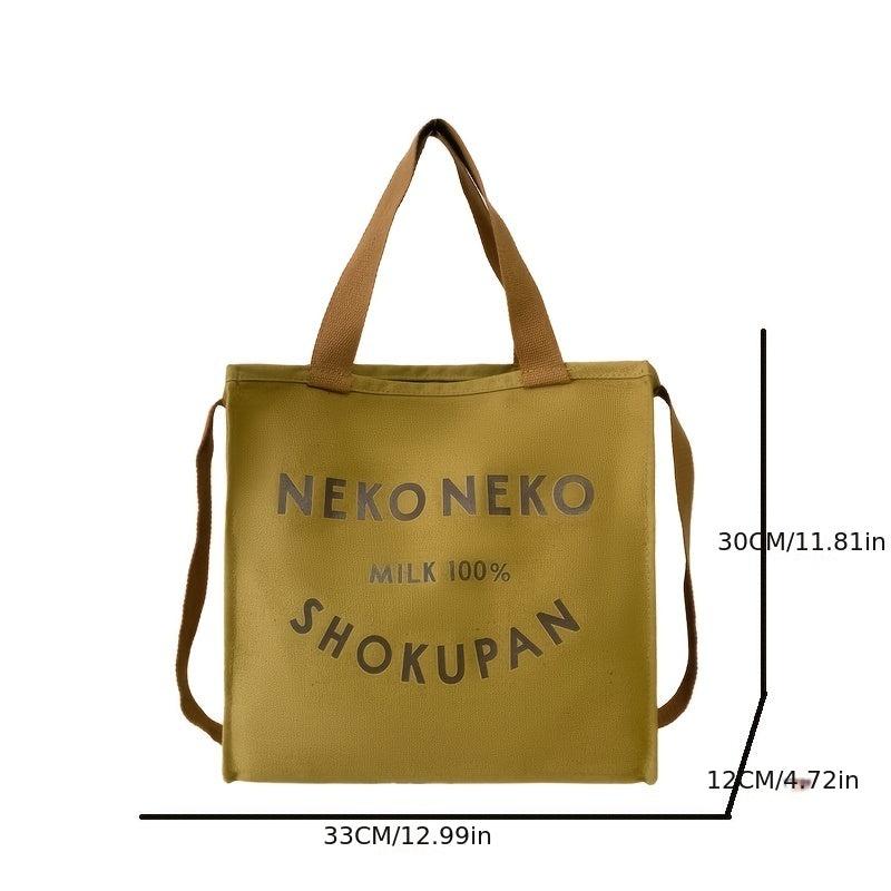 Vintage Canvas Crossbody Bag Large Capacity Tote Bag Casual Handbag