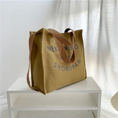 Vintage Canvas Crossbody Bag Large Capacity Tote Bag Casual Handbag