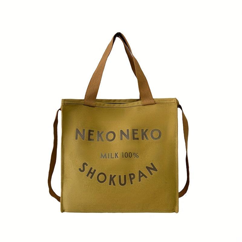 Vintage Canvas Crossbody Bag Large Capacity Tote Bag Casual Handbag