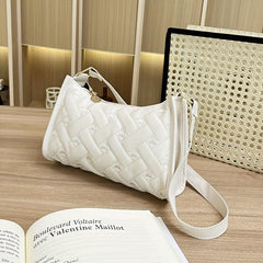 Love Embroidered Baguette Bag Underarm Shoulder Bag