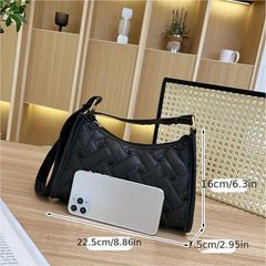 Love Embroidered Baguette Bag Underarm Shoulder Bag