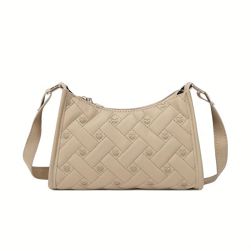 Love Embroidered Baguette Bag Underarm Shoulder Bag