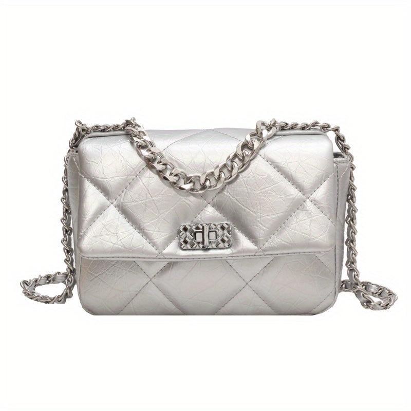 Quilted Faux Leather Shoulder Bag