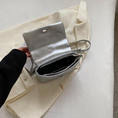 Quilted Faux Leather Shoulder Bag