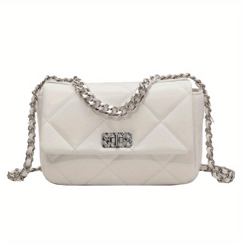 Quilted Faux Leather Shoulder Bag