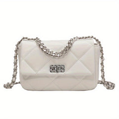 Quilted Faux Leather Shoulder Bag