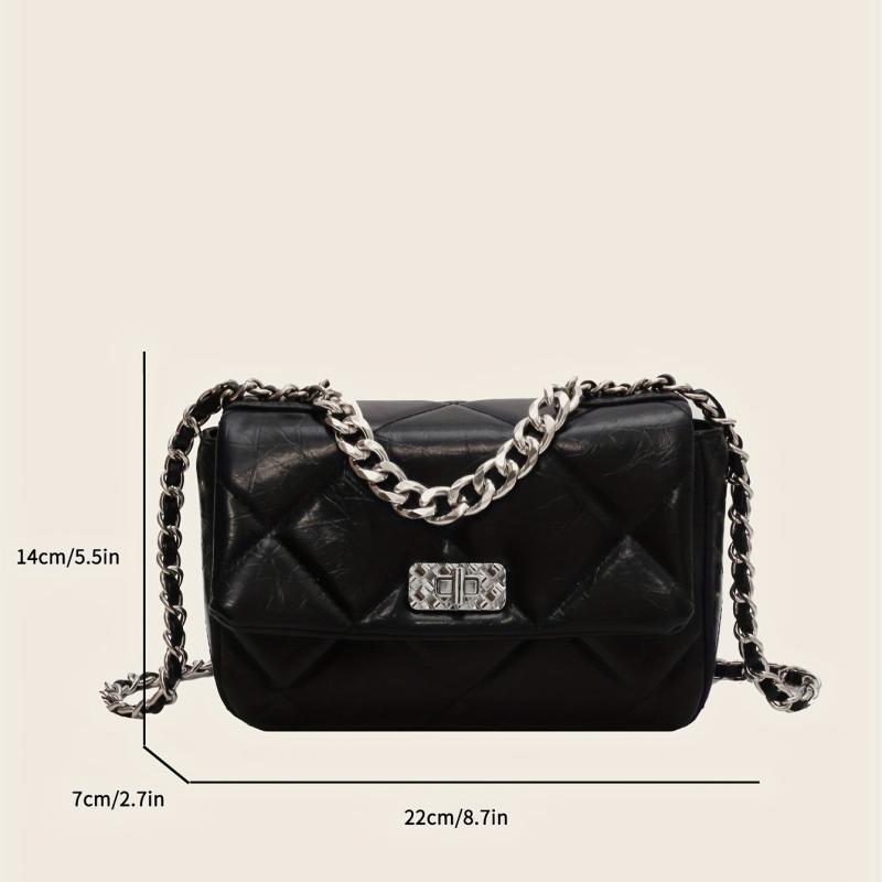 Quilted Faux Leather Shoulder Bag