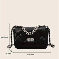 Quilted Faux Leather Shoulder Bag