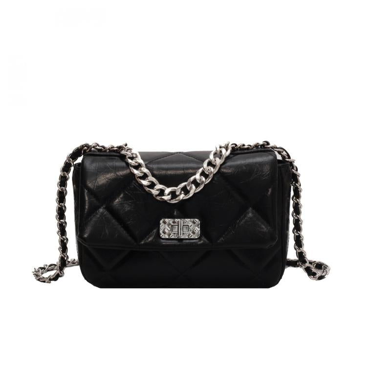 Quilted Faux Leather Shoulder Bag