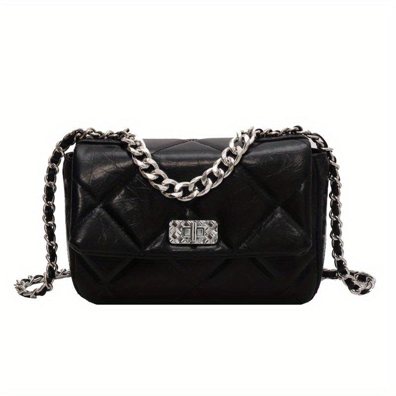 Quilted Faux Leather Shoulder Bag