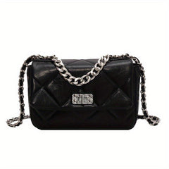 Quilted Faux Leather Shoulder Bag