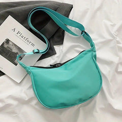 Minimalist Nylon Crossbody Bag Large Capacity Zipper Shoulder Purse