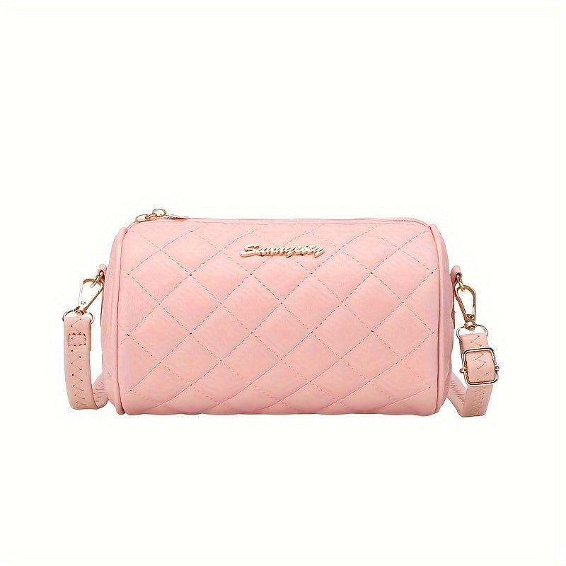 Argyle Quilted Bucket Bag Small Crossbody Purse