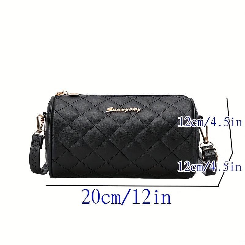Argyle Quilted Bucket Bag Small Crossbody Purse