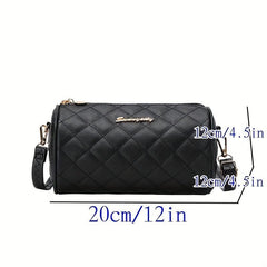 Argyle Quilted Bucket Bag Small Crossbody Purse