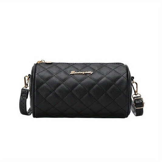Argyle Quilted Bucket Bag Small Crossbody Purse