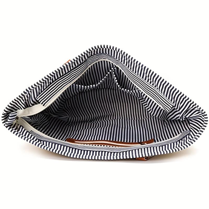 Tassel Pom Pom Decor Woven Straw Slouchy Shoulder Bag