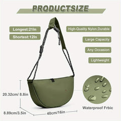 Large Capacity Nylon Crossbody Bag for Outdoor