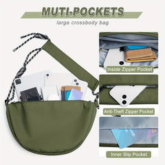 Large Capacity Nylon Crossbody Bag for Outdoor