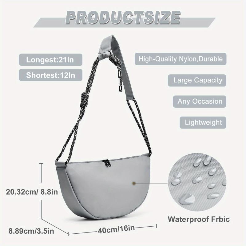 Large Capacity Nylon Crossbody Bag for Outdoor